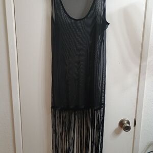 See You Monday Black Sheer Bathing Suit Cover